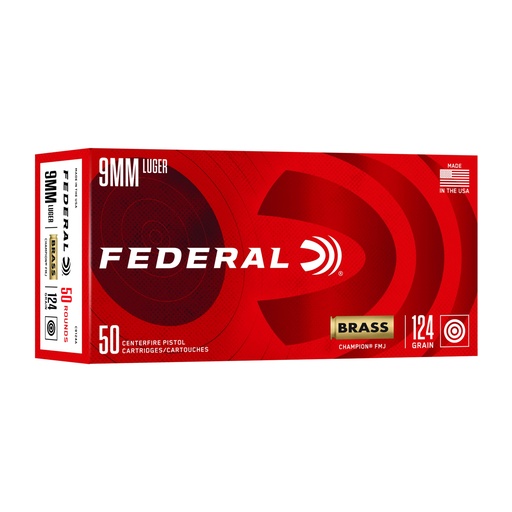 [FEC9124A] FED CHAMP 9MM 124GR FMJ 50/1000
