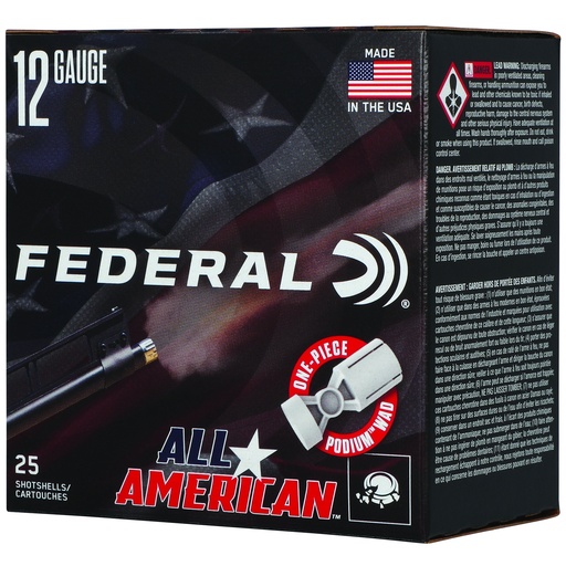 [FEFAA12L175] FED ALL AMERICAN 12GA 2.75" 1OZ #7.5